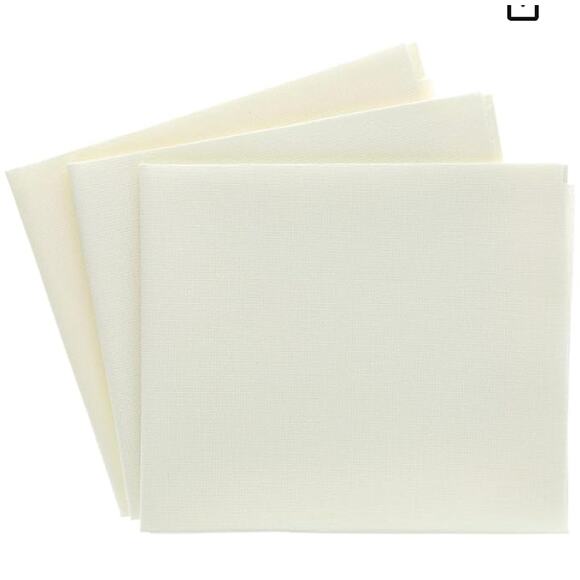 3 pc 30X36 Cross Stitch Fabric, Embroidery Fabric, 18 Count, Cream - Picture 3 of 4